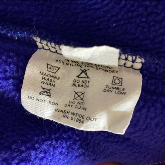 Vintage Patagonia purple retro Synchilla fleece exposed blue zipper - Picture 14 of 15